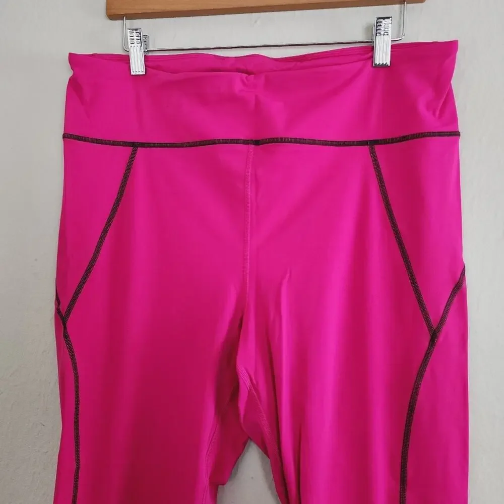 J. Crew SleekStretch High Rise Leggings Fuchsia Pink NWT Size XXL 25